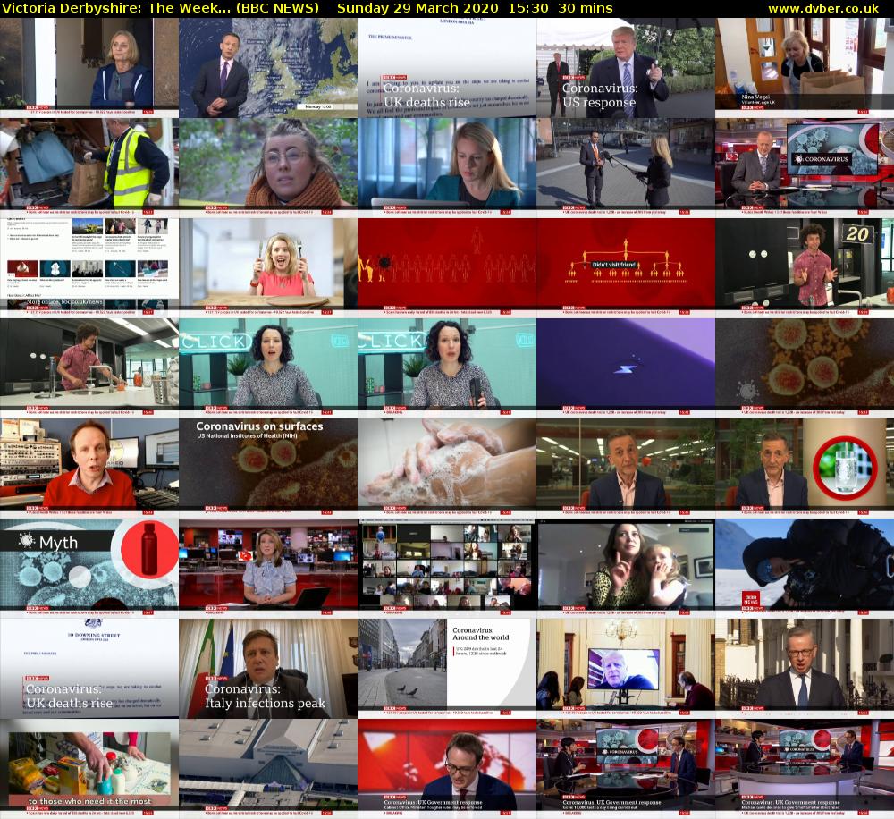 Victoria Derbyshire: The Week... (BBC NEWS) Sunday 29 March 2020 15:30 - 16:00