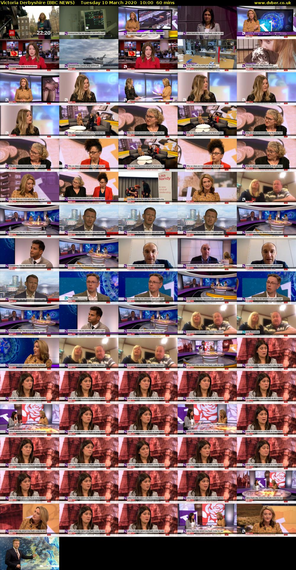 Victoria Derbyshire (BBC NEWS) Tuesday 10 March 2020 10:00 - 11:00