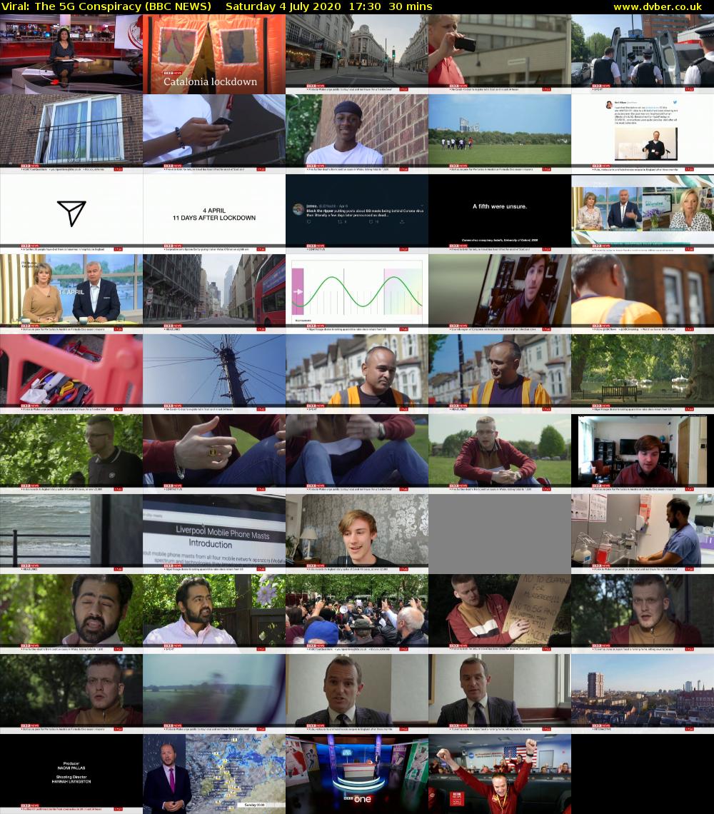 Viral: The 5G Conspiracy (BBC NEWS) Saturday 4 July 2020 17:30 - 18:00