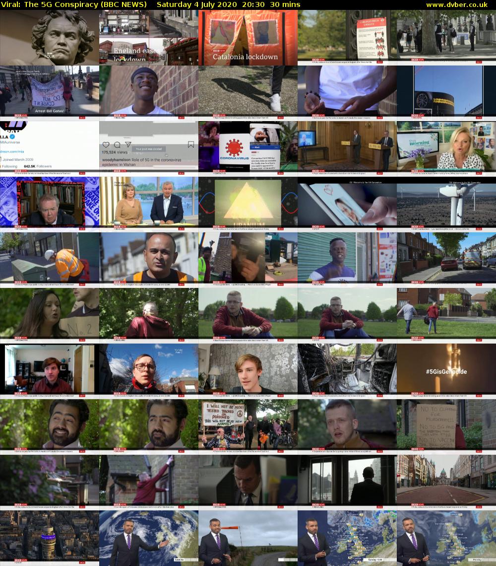 Viral: The 5G Conspiracy (BBC NEWS) Saturday 4 July 2020 20:30 - 21:00