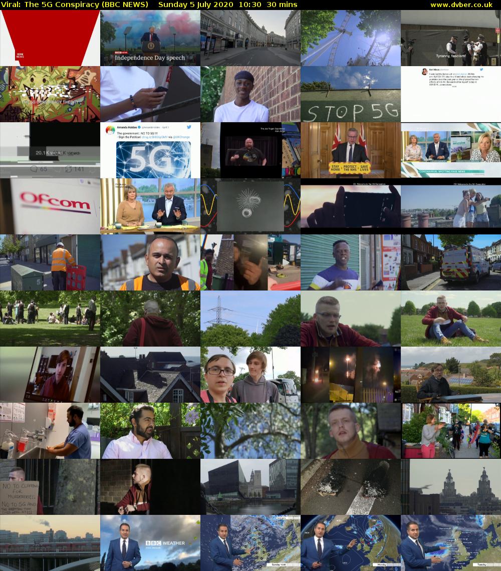 Viral: The 5G Conspiracy (BBC NEWS) Sunday 5 July 2020 10:30 - 11:00
