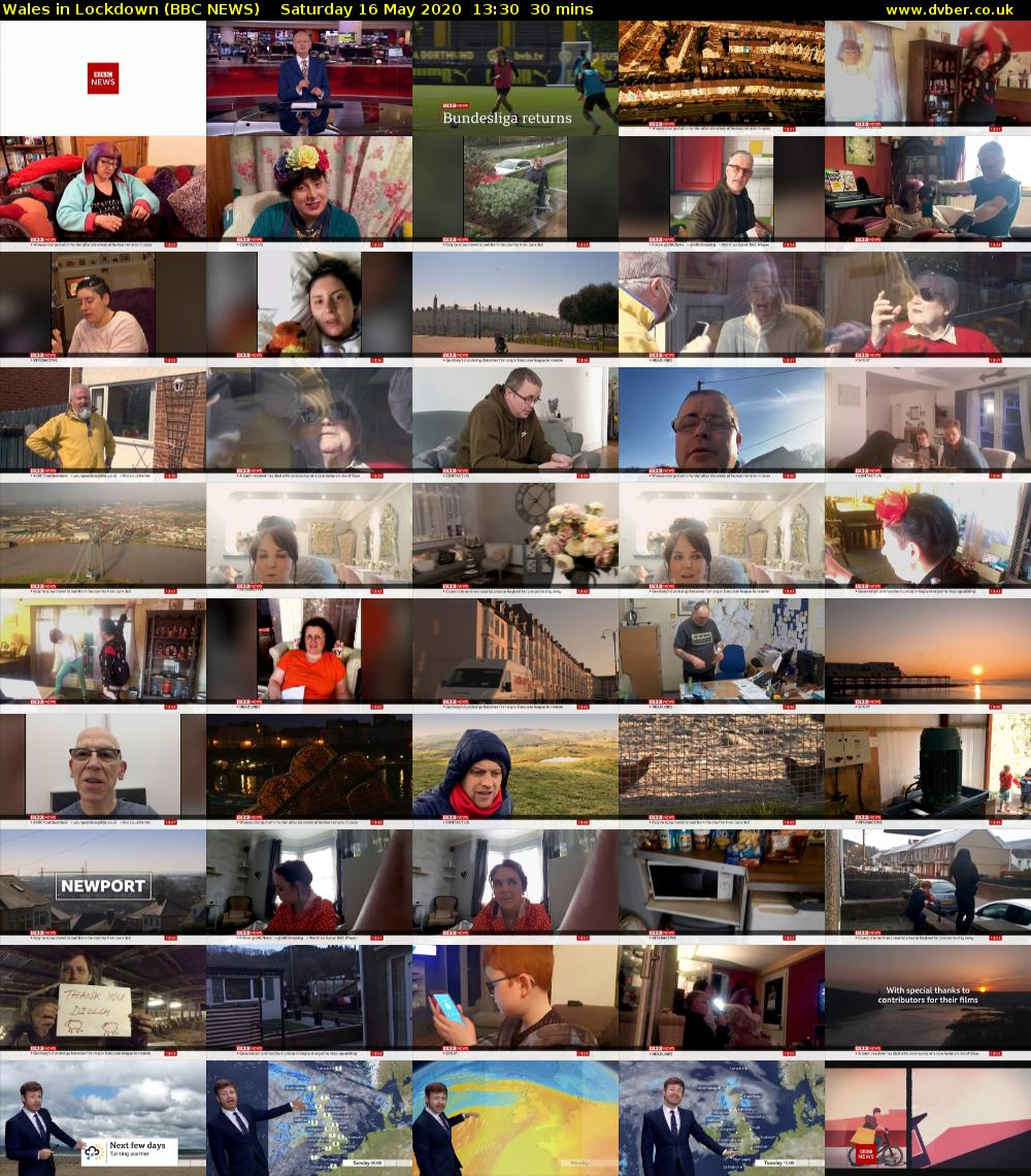 Wales in Lockdown (BBC NEWS) Saturday 16 May 2020 13:30 - 14:00