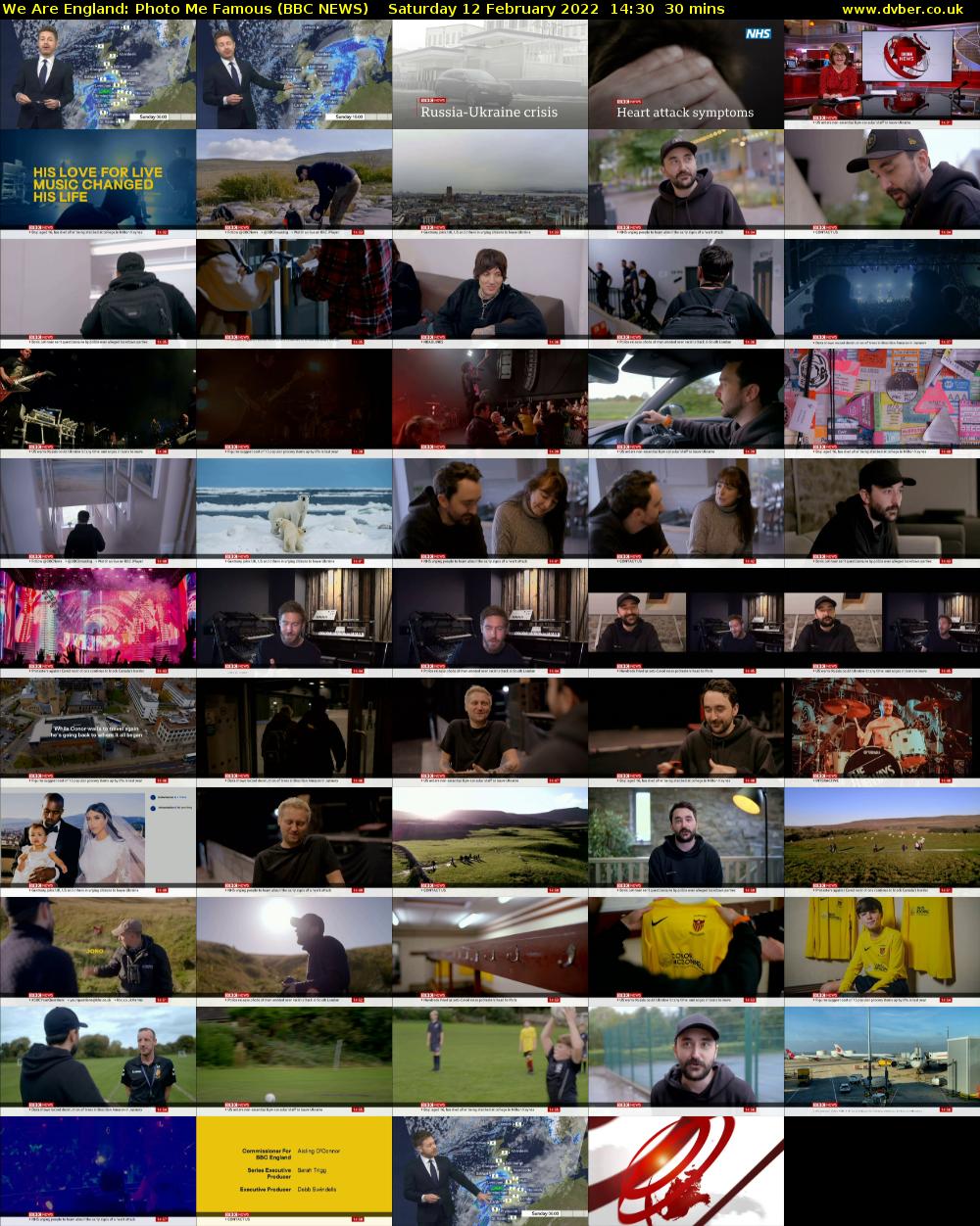 We Are England: Photo Me Famous (BBC NEWS) Saturday 12 February 2022 14:30 - 15:00