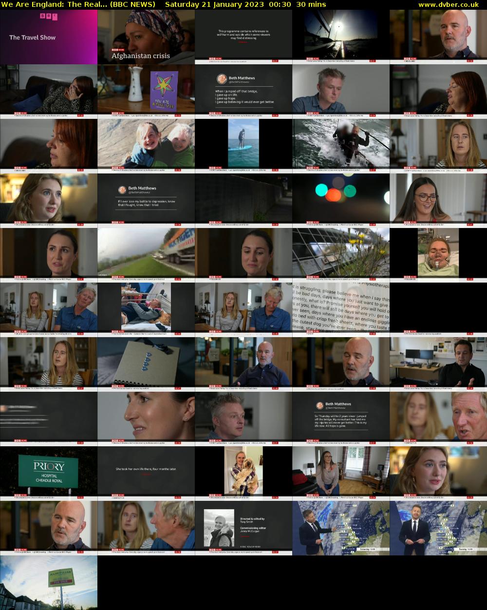 We Are England: The Real... (BBC NEWS) Saturday 21 January 2023 00:30 - 01:00