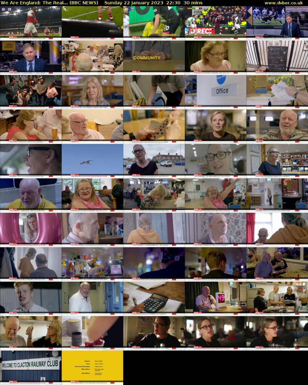 We Are England: The Real... (BBC NEWS) Sunday 22 January 2023 22:30 - 23:00
