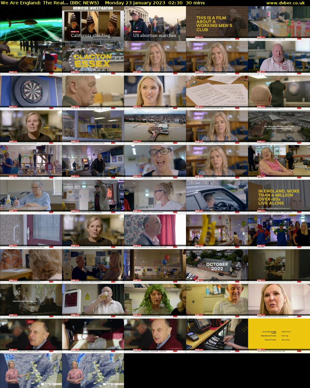 We Are England: The Real... (BBC NEWS) Monday 23 January 2023 02:30 - 03:00