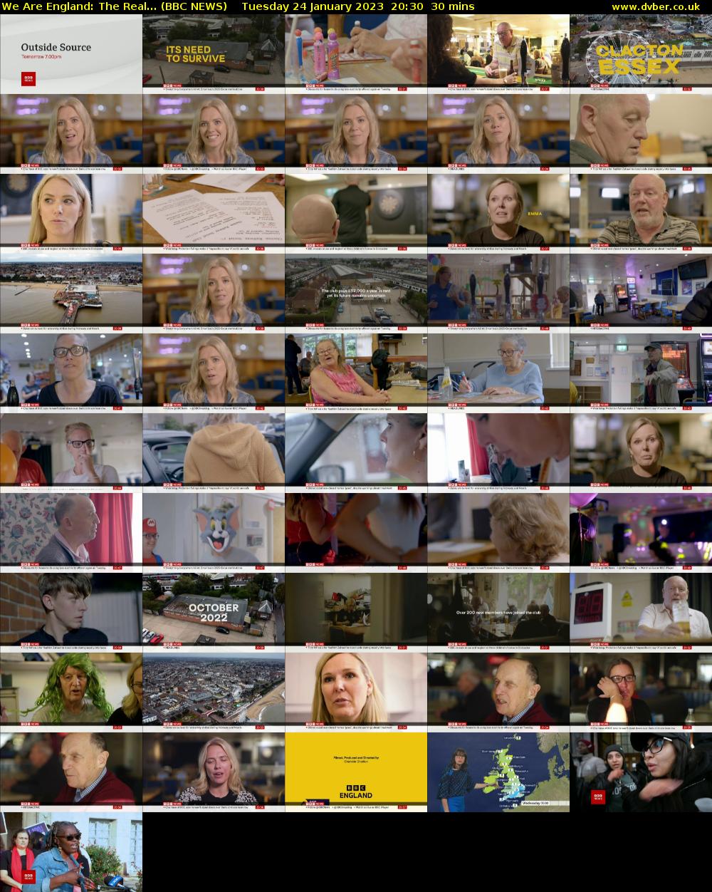 We Are England: The Real... (BBC NEWS) Tuesday 24 January 2023 20:30 - 21:00