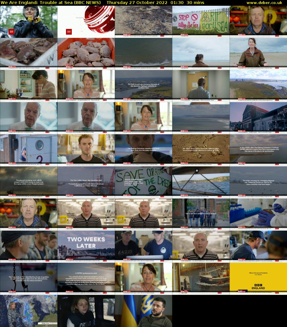 We Are England: Trouble at Sea (BBC NEWS) Thursday 27 October 2022 01:30 - 02:00