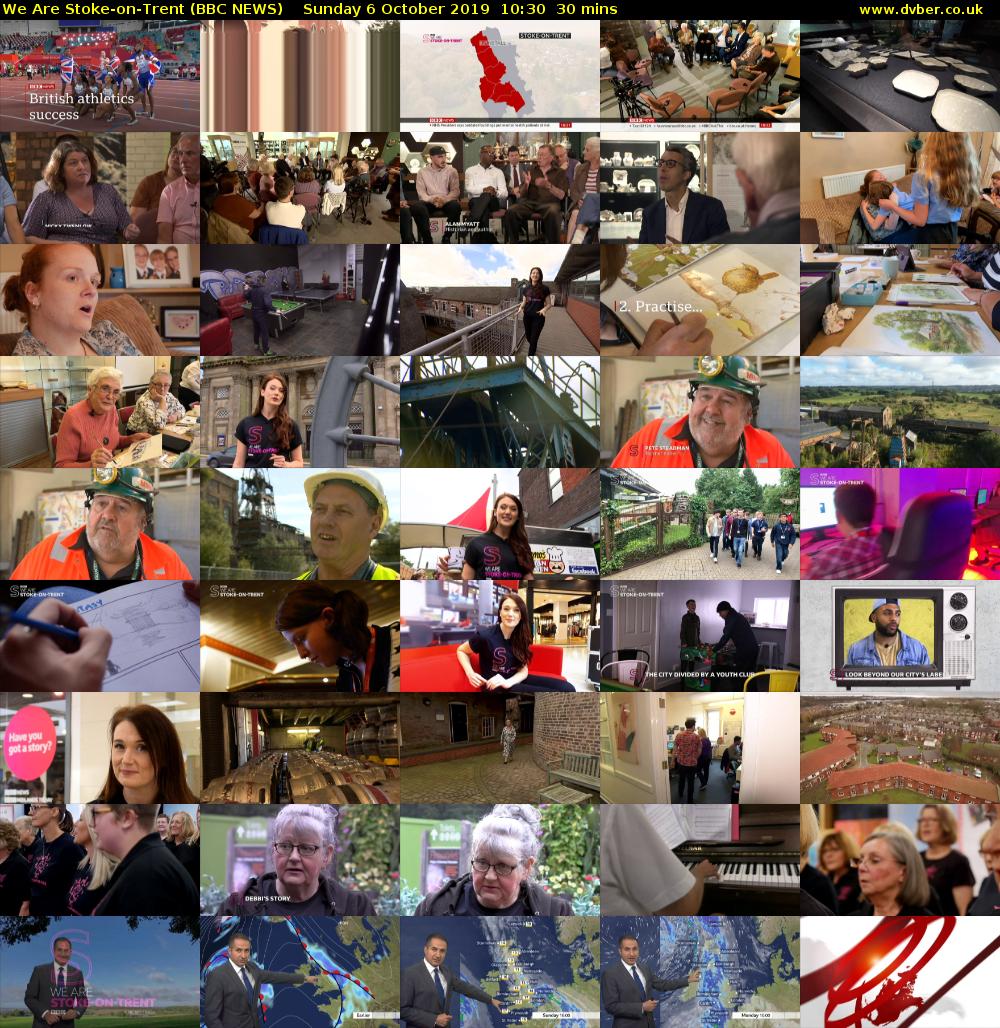 We Are Stoke-on-Trent (BBC NEWS) Sunday 6 October 2019 10:30 - 11:00