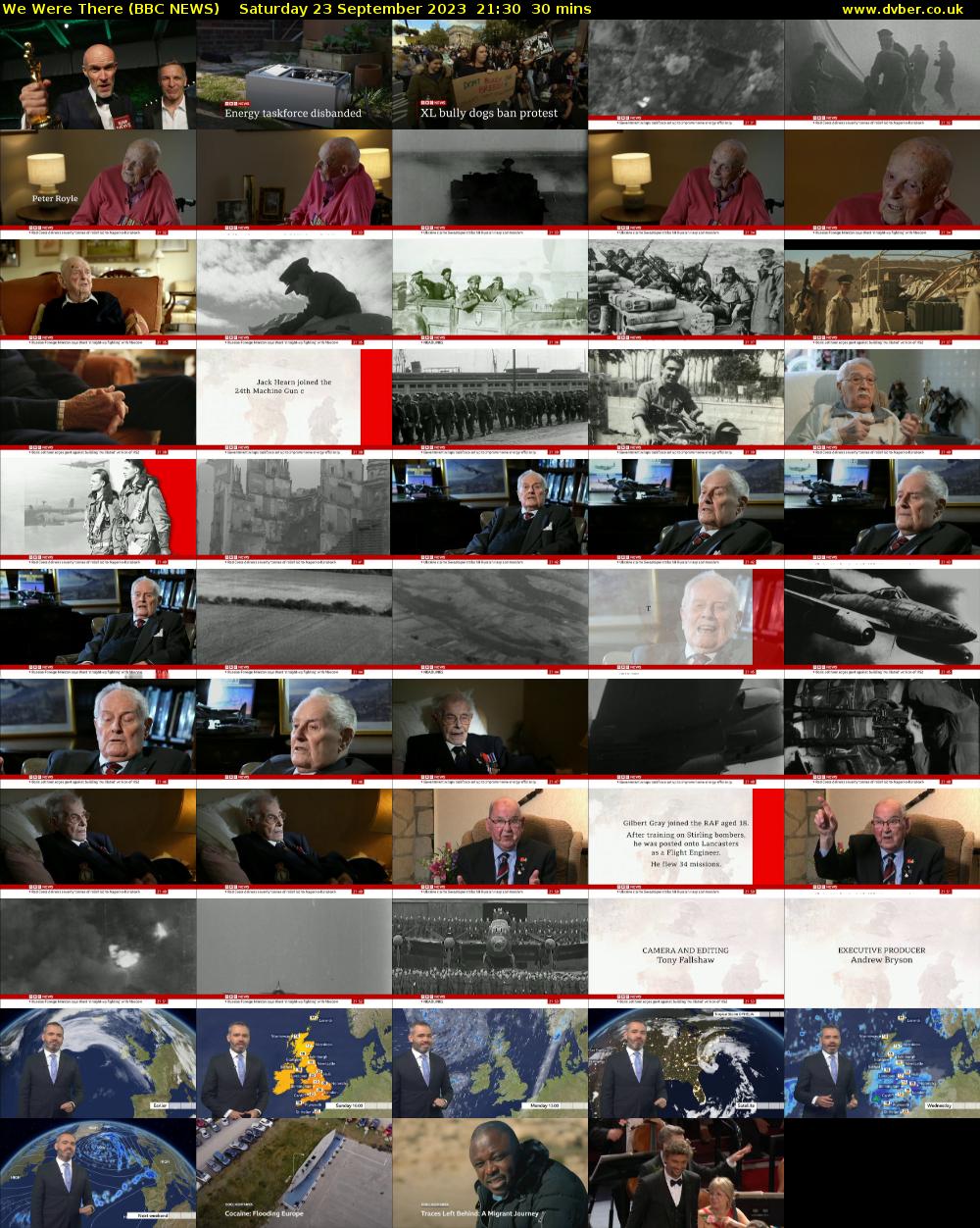 We Were There (BBC NEWS) Saturday 23 September 2023 21:30 - 22:00