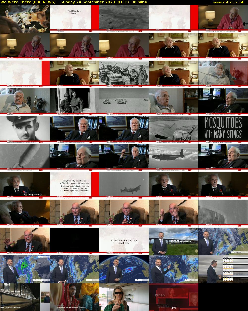 We Were There (BBC NEWS) Sunday 24 September 2023 01:30 - 02:00