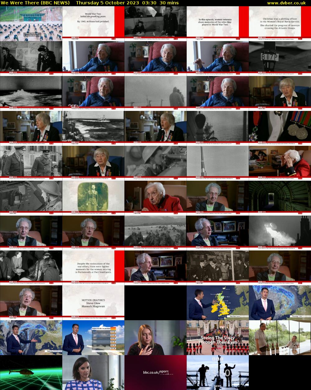 We Were There (BBC NEWS) Thursday 5 October 2023 03:30 - 04:00