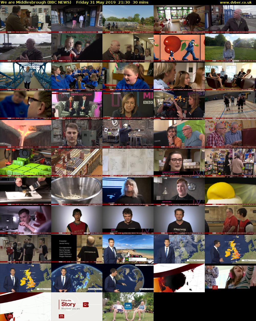 We are Middlesbrough (BBC NEWS) Friday 31 May 2019 21:30 - 22:00