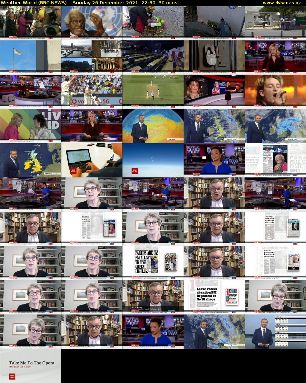 Weather World (BBC NEWS) Sunday 26 December 2021 22:30 - 23:00