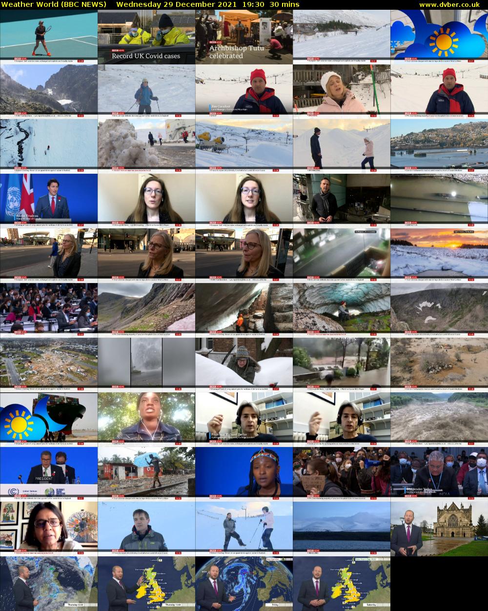 Weather World (BBC NEWS) Wednesday 29 December 2021 19:30 - 20:00