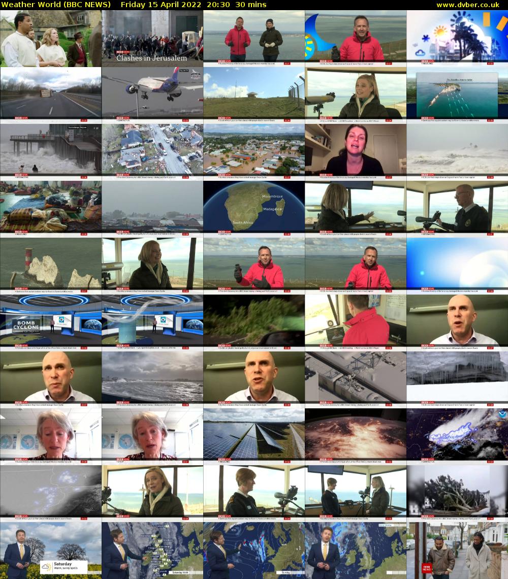 Weather World (BBC NEWS) Friday 15 April 2022 20:30 - 21:00