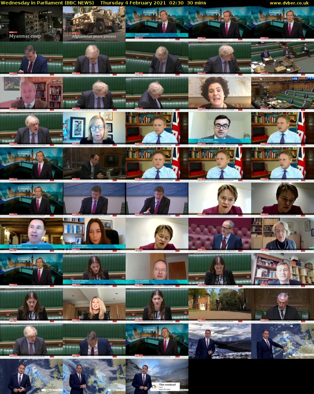 Wednesday in Parliament (BBC NEWS) Thursday 4 February 2021 02:30 - 03:00