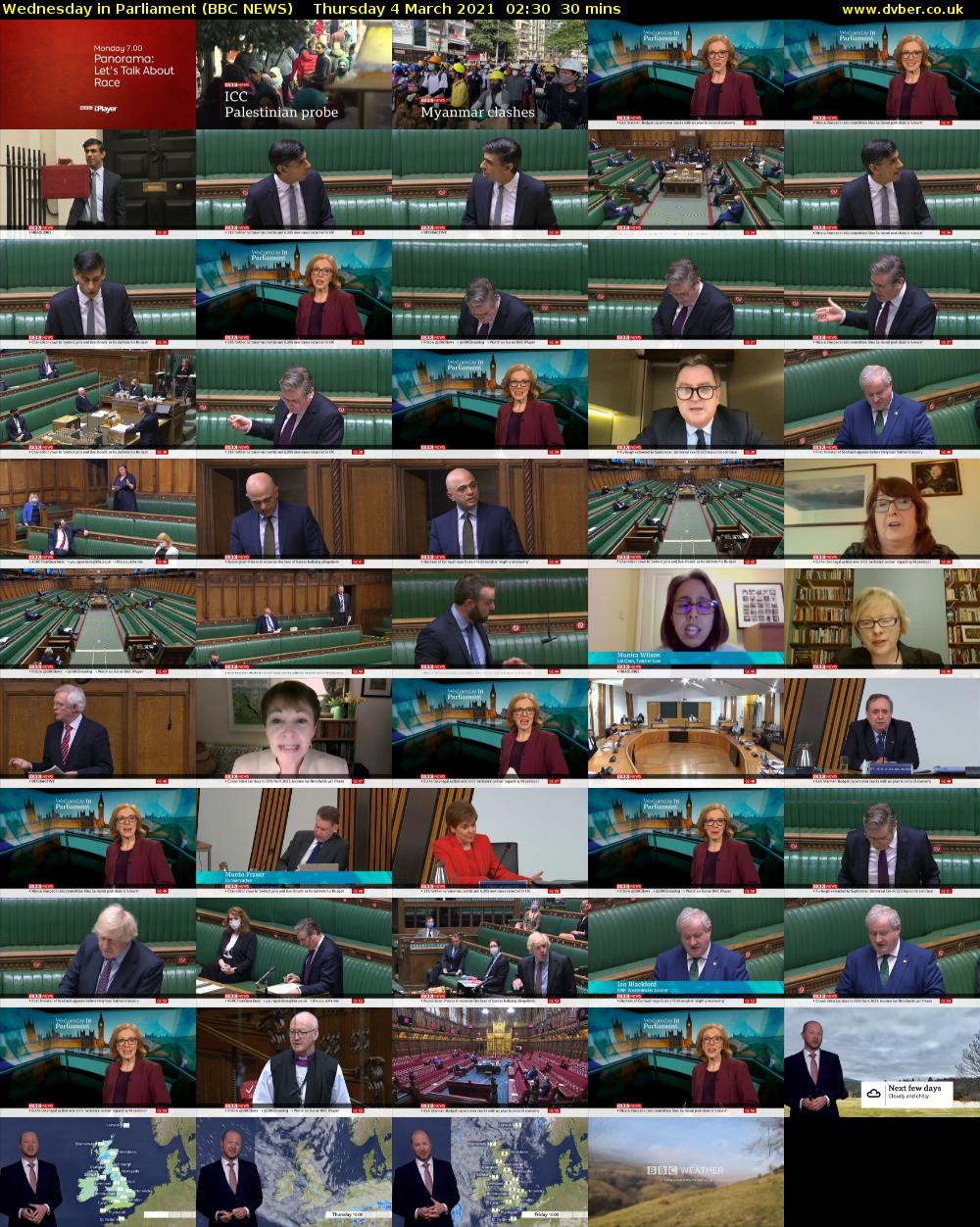 Wednesday in Parliament (BBC NEWS) Thursday 4 March 2021 02:30 - 03:00