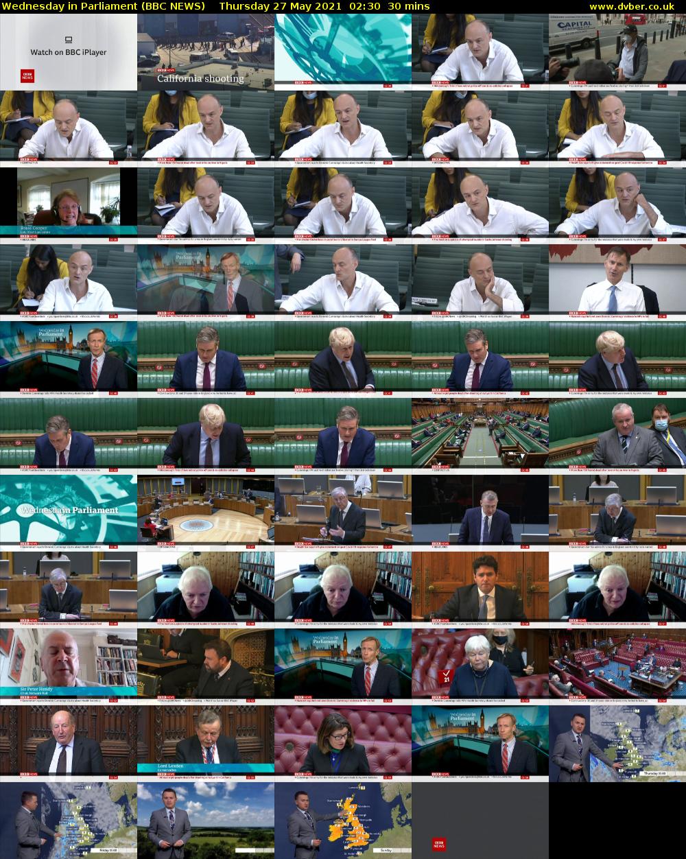 Wednesday in Parliament (BBC NEWS) Thursday 27 May 2021 02:30 - 03:00