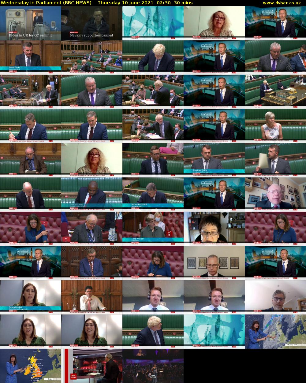 Wednesday in Parliament (BBC NEWS) Thursday 10 June 2021 02:30 - 03:00