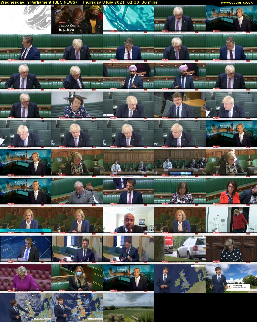Wednesday in Parliament (BBC NEWS) Thursday 8 July 2021 02:30 - 03:00