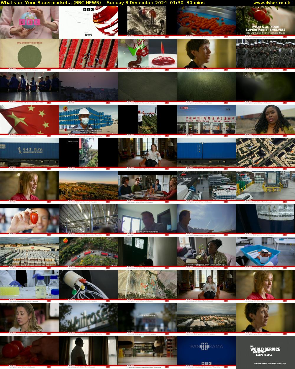 What's on Your Supermarket... (BBC NEWS) Sunday 8 December 2024 01:30 - 02:00