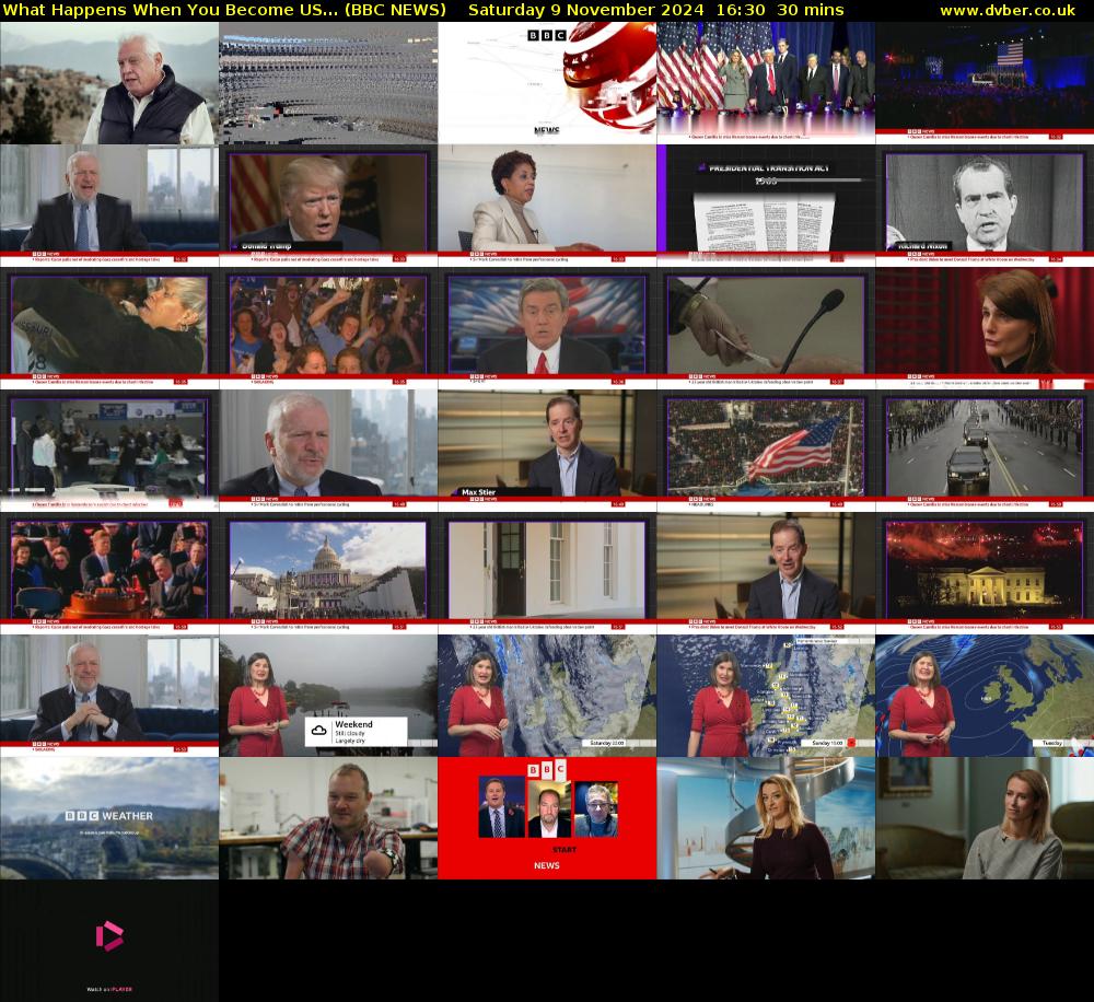 What Happens When You Become US... (BBC NEWS) Saturday 9 November 2024 16:30 - 17:00