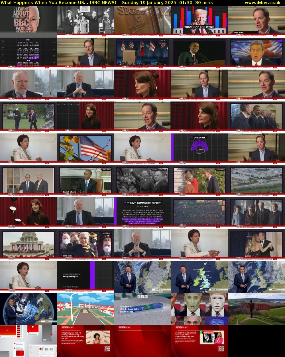 What Happens When You Become US... (BBC NEWS) Sunday 19 January 2025 01:30 - 02:00
