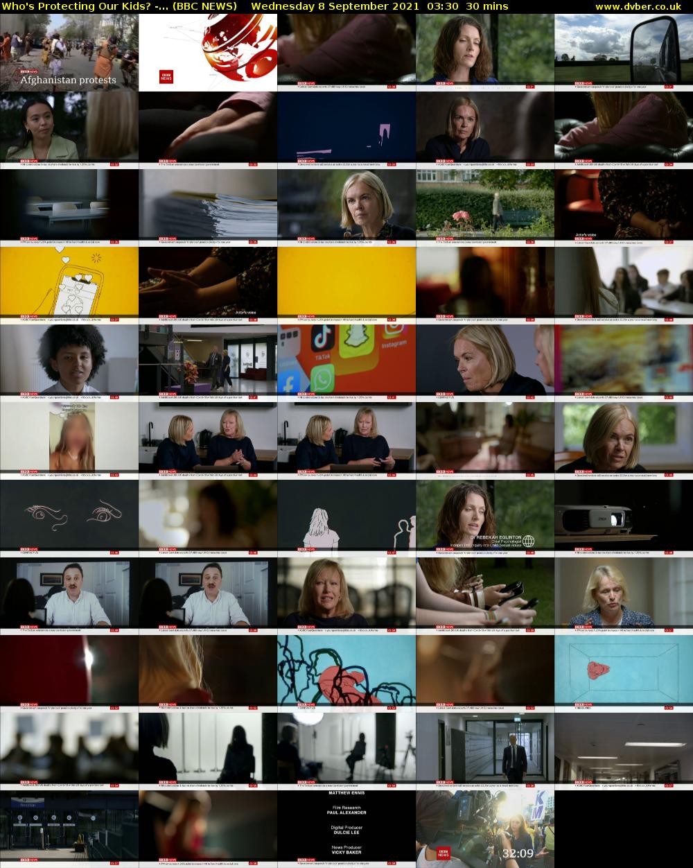 Who's Protecting Our Kids? -... (BBC NEWS) Wednesday 8 September 2021 03:30 - 04:00