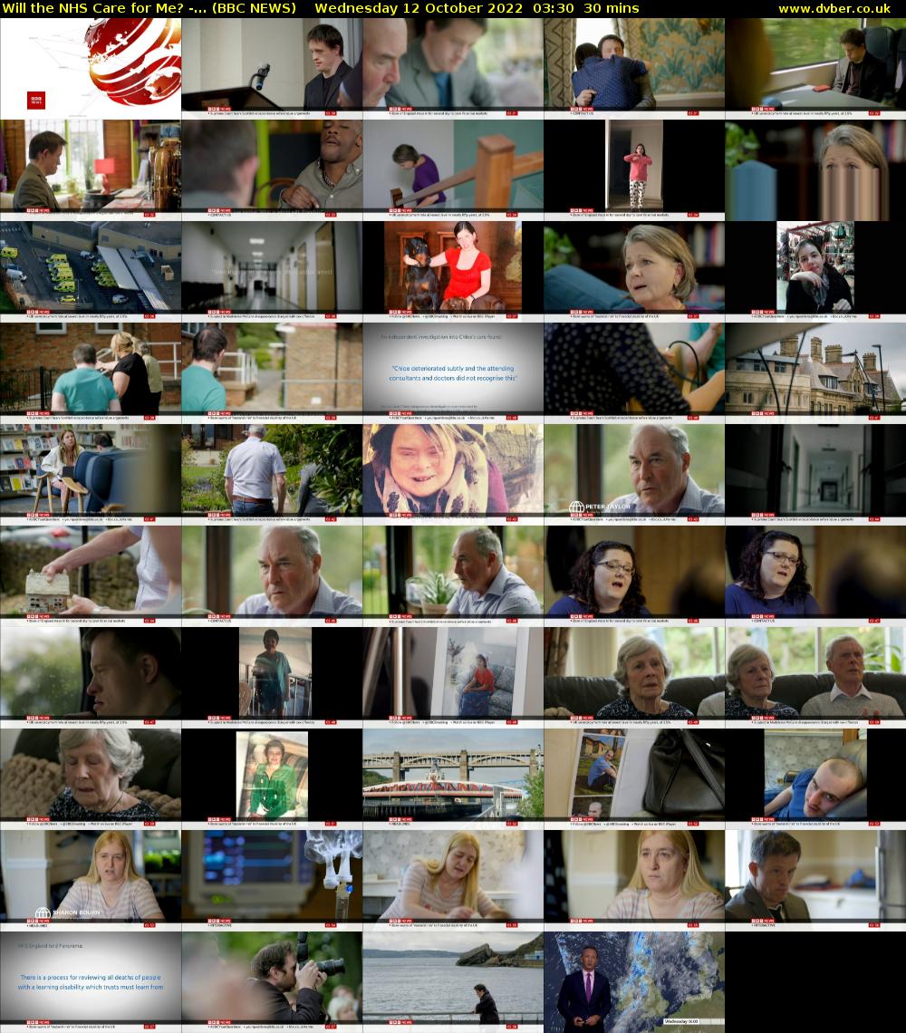 Will the NHS Care for Me? -... (BBC NEWS) Wednesday 12 October 2022 03:30 - 04:00