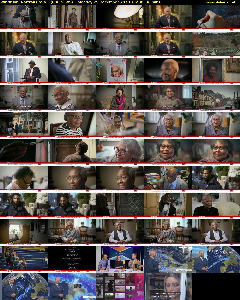 Windrush: Portraits of a... (BBC NEWS) Monday 25 December 2023 05:30 - 06:00
