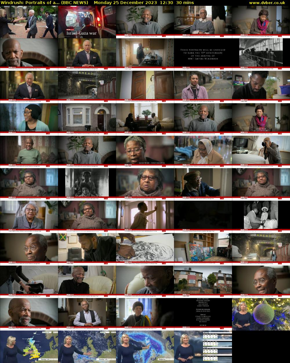 Windrush: Portraits of a... (BBC NEWS) Monday 25 December 2023 12:30 - 13:00