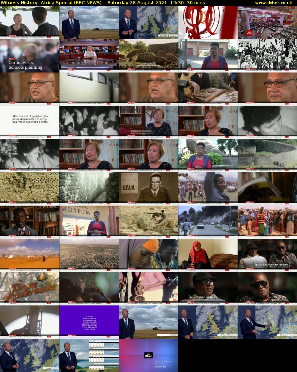 Witness History: Africa Special (BBC NEWS) Saturday 28 August 2021 14:30 - 15:00