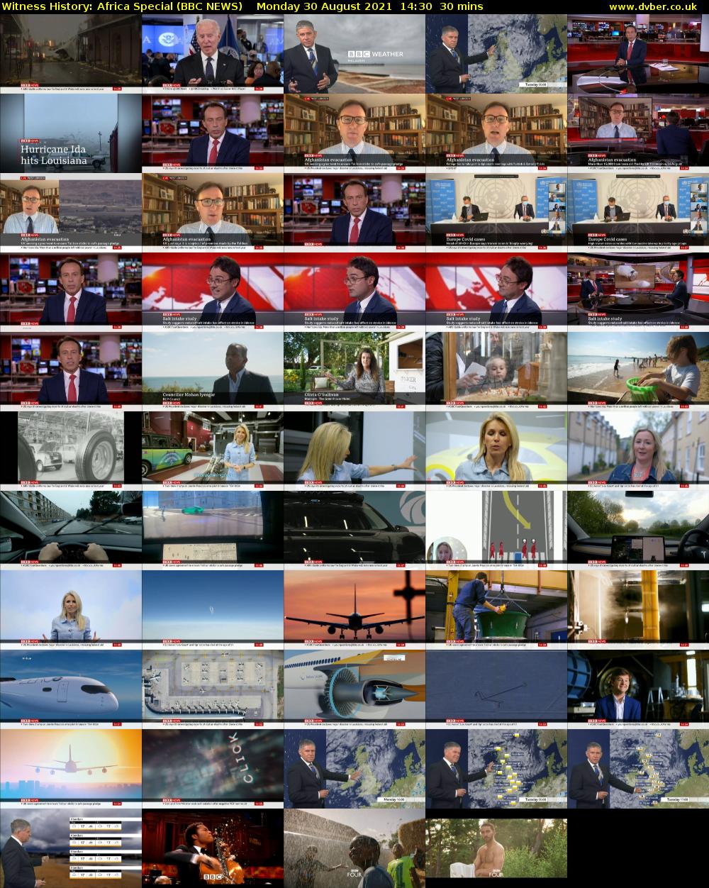Witness History: Africa Special (BBC NEWS) Monday 30 August 2021 14:30 - 15:00