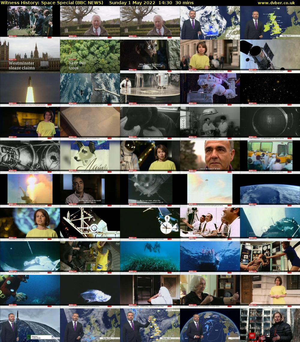 Witness History: Space Special (BBC NEWS) Sunday 1 May 2022 14:30 - 15:00