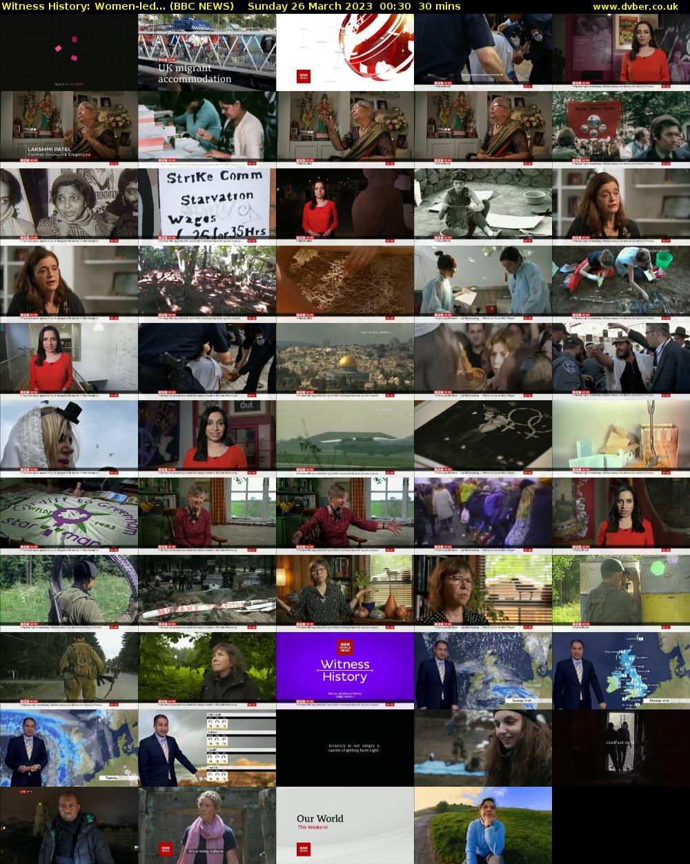 Witness History: Women-Led... (BBC NEWS) Sunday 26 March 2023 00:30 - 02:00