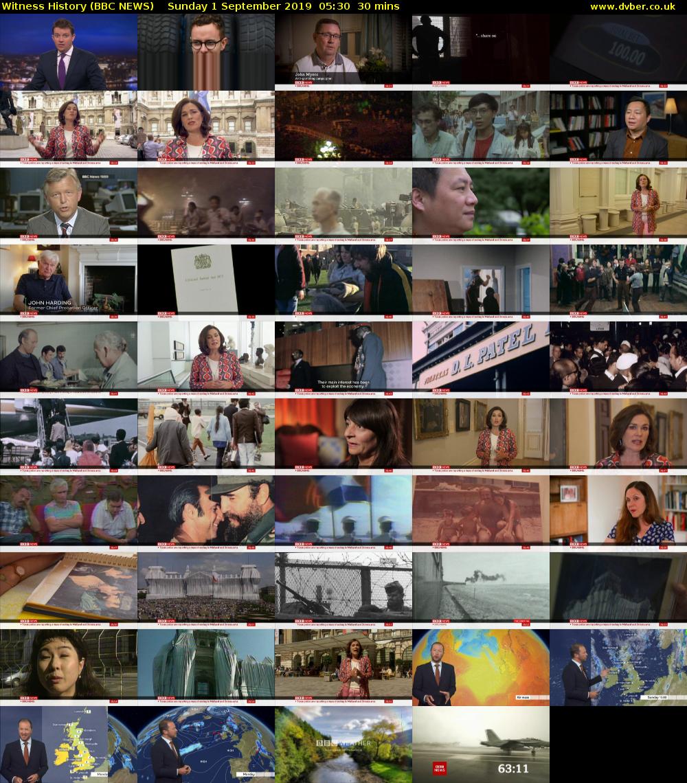 Witness History (BBC NEWS) Sunday 1 September 2019 05:30 - 06:00