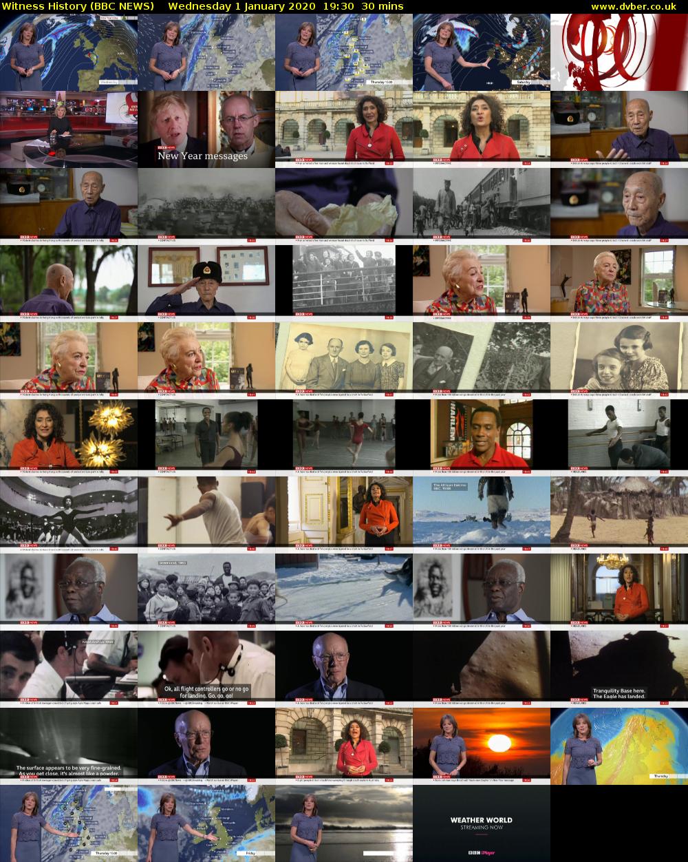 Witness History (BBC NEWS) Wednesday 1 January 2020 19:30 - 20:00