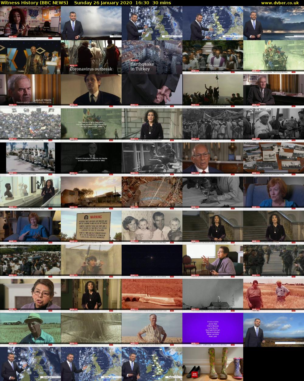 Witness History (BBC NEWS) Sunday 26 January 2020 16:30 - 17:00