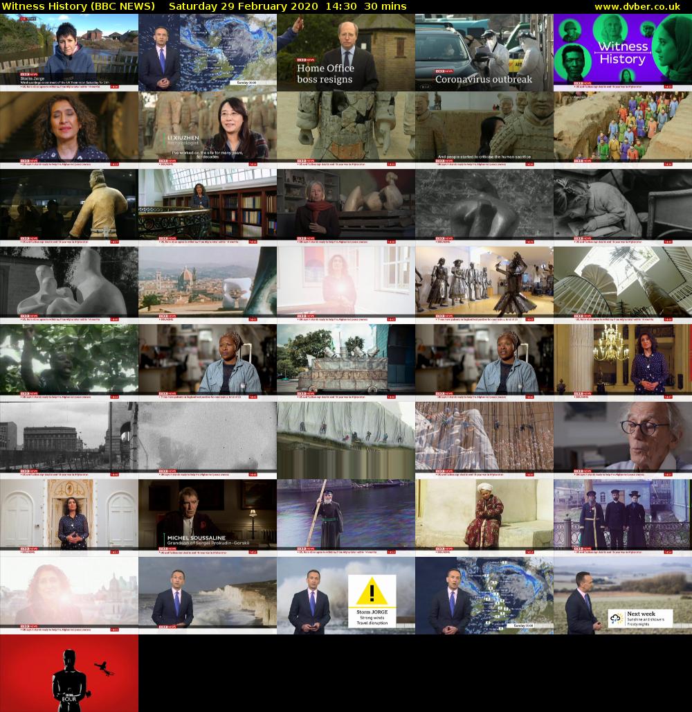 Witness History (BBC NEWS) Saturday 29 February 2020 14:30 - 15:00