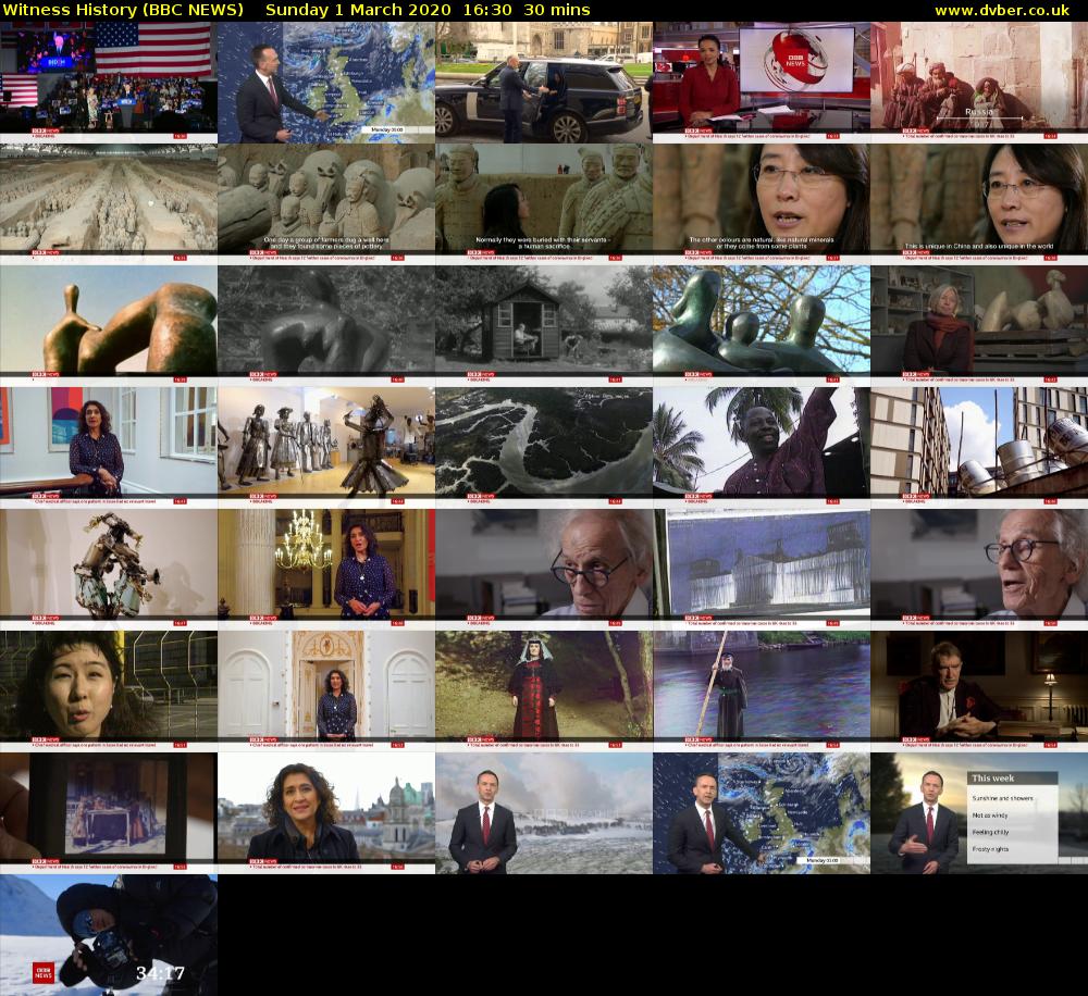 Witness History (BBC NEWS) Sunday 1 March 2020 16:30 - 17:00