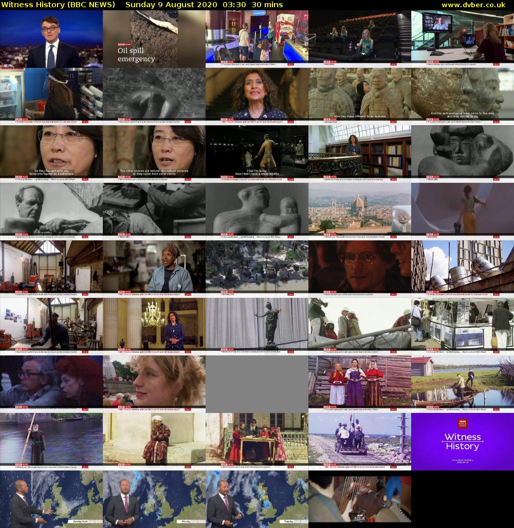 Witness History (BBC NEWS) Sunday 9 August 2020 03:30 - 04:00