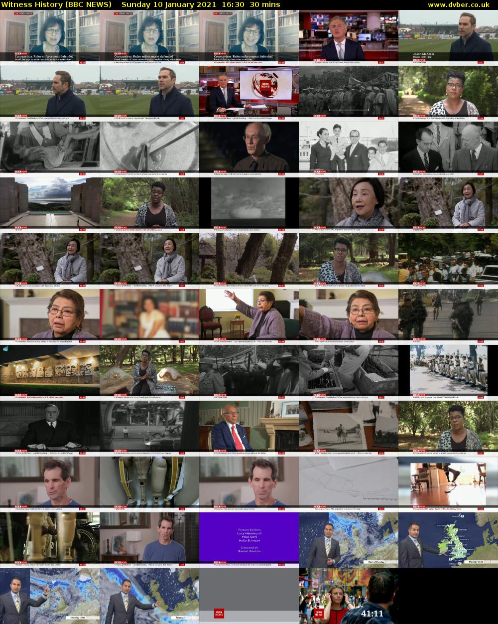 Witness History (BBC NEWS) Sunday 10 January 2021 16:30 - 17:00