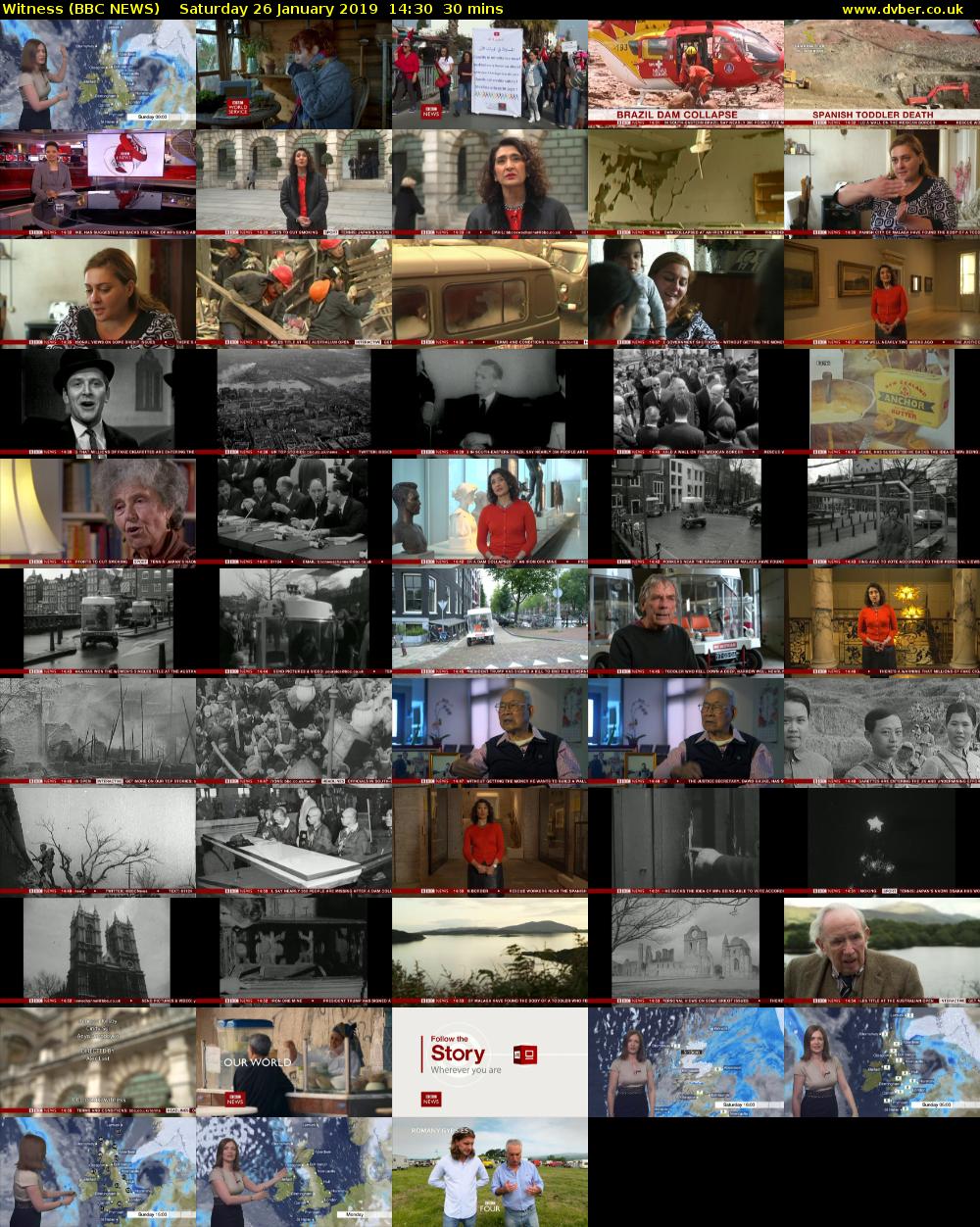Witness (BBC NEWS) Saturday 26 January 2019 14:30 - 15:00