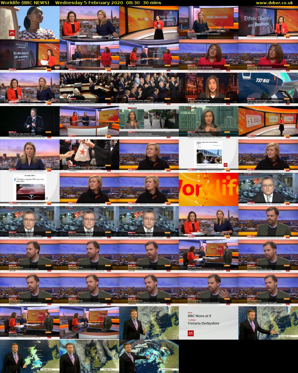 Worklife (BBC NEWS) Wednesday 5 February 2020 08:30 - 09:00
