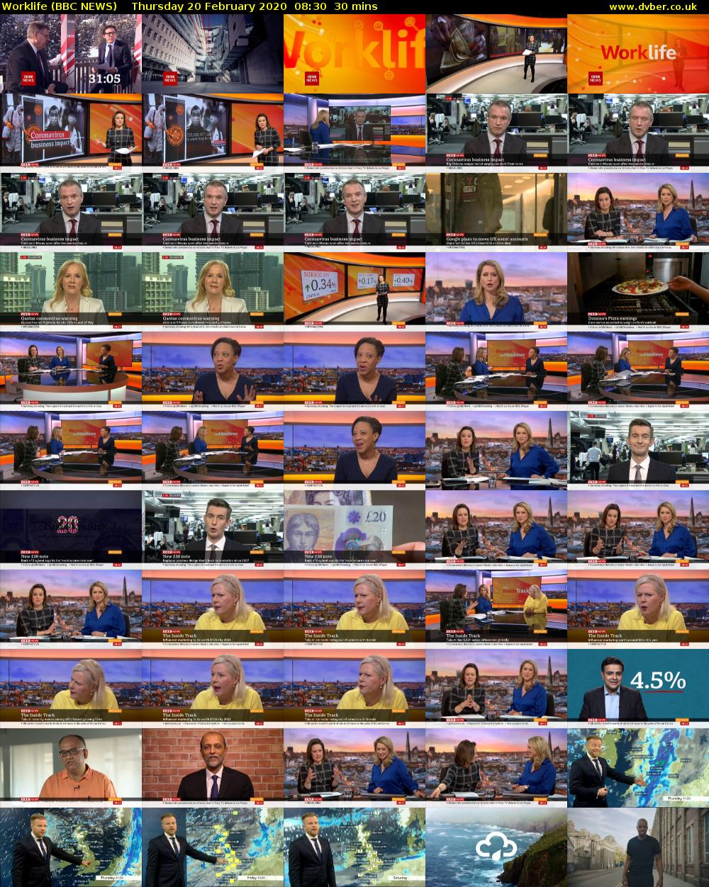 Worklife (BBC NEWS) Thursday 20 February 2020 08:30 - 09:00
