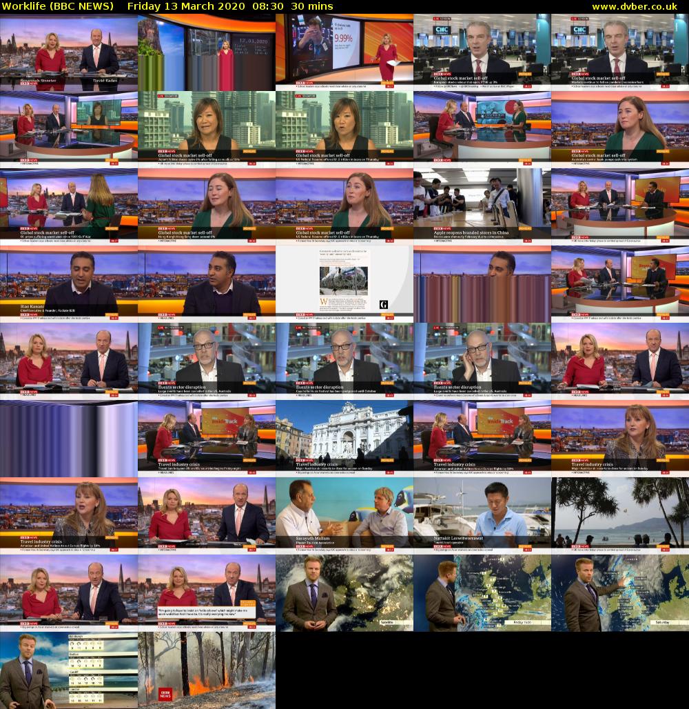 Worklife (BBC NEWS) Friday 13 March 2020 08:30 - 09:00