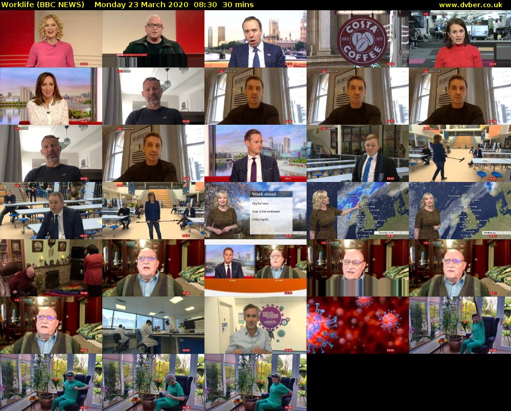 Worklife (BBC NEWS) Monday 23 March 2020 08:30 - 09:00