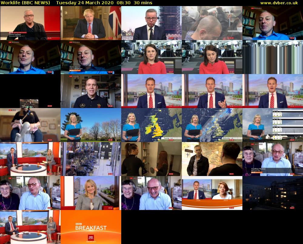 Worklife (BBC NEWS) Tuesday 24 March 2020 08:30 - 09:00