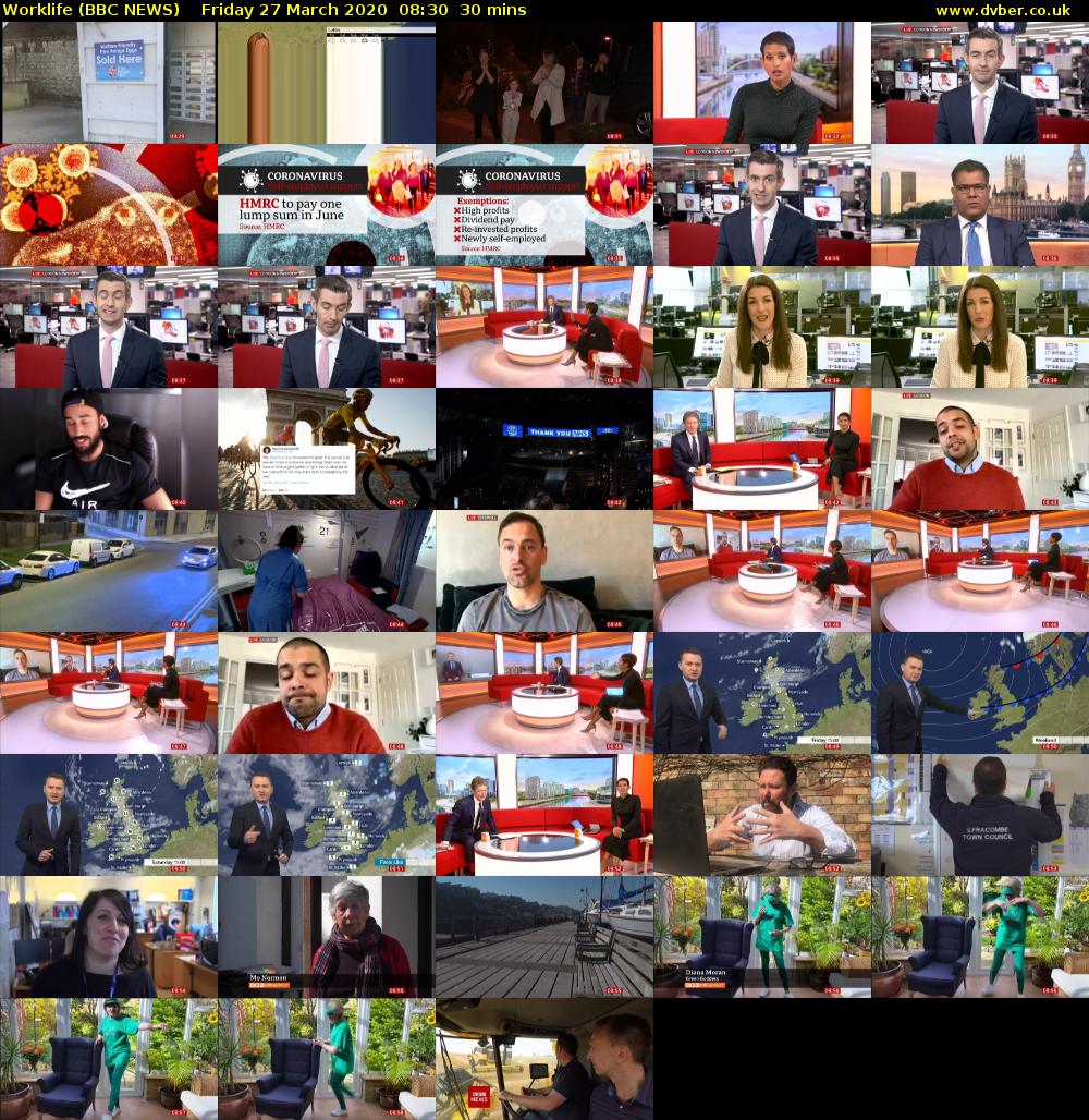 Worklife (BBC NEWS) Friday 27 March 2020 08:30 - 09:00